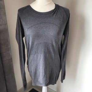 Gray long sleeve swiftly tech top
